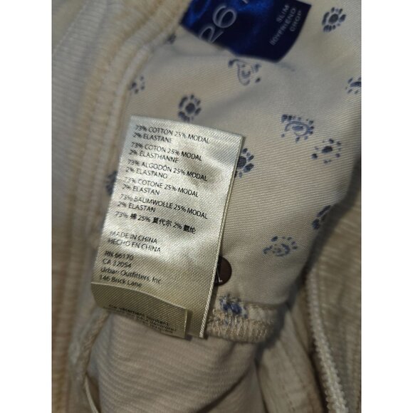Pilcro‎ NWT Boyfriend Crop Slim Corduroy Pants 26T (30x32) NWT - Picture 9 of 12